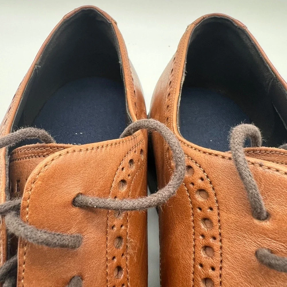Cole Haan Grand 360 Wingtip Oxford Mens 11.5M British Tan Leather C34598